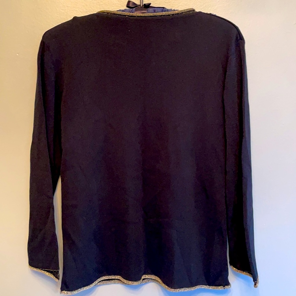 Ruby Rd sweater with beaded neckline - Picture 2 of 4